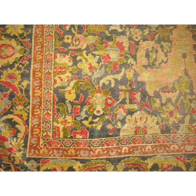 Green 19th Century Sultanabad Carpet Attributed to Ziegler and Co - 12'2" x 14'9" For Sale - Image 4 of 18