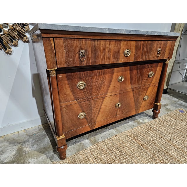 Traditional 19th Century Empire Style Secretaire Commode For Sale - Image 3 of 12