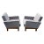 Mid-Century Modern Pair of Mid-Century Modern Upholstered Walnut Lounge Chairs, Italian, Ca. 1967 For Sale - Image 3 of 8