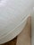 Vintage White Faux Alligator Round Ottoman With Chrome Plinth Base For Sale - Image 9 of 10