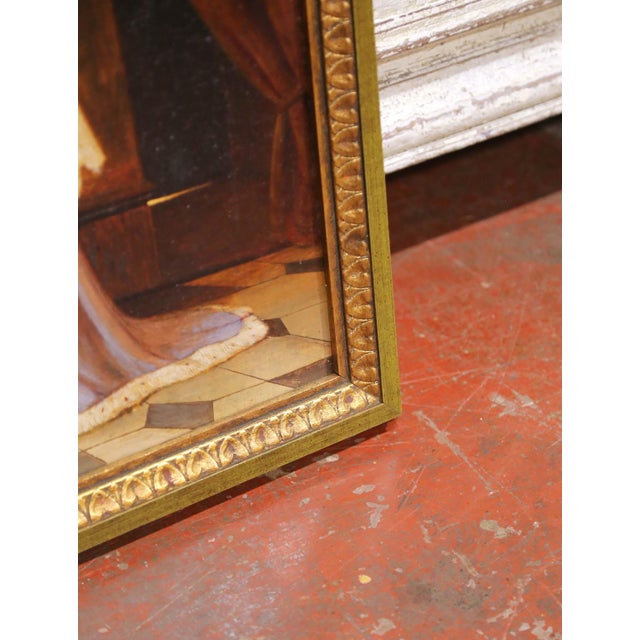 Red 19th Century Edwin Hughes Signed Oil Painting “The Court Jester”, Dated 1875 For Sale - Image 8 of 15