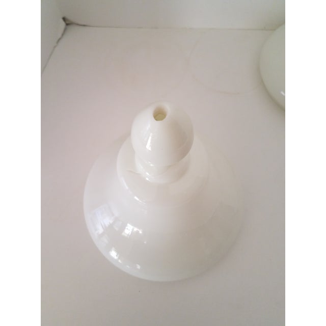 Italian Vintage 1970s Milk Glass Finials - a Pair For Sale - Image 3 of 5