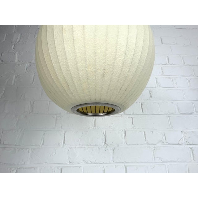 Beige Bubble Lamp Saucer Pendant by George Nelson for Modernica, USA For Sale - Image 8 of 16