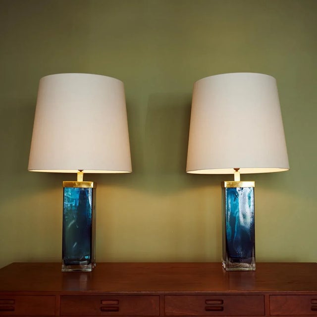 Murano Glass Lamps, Set of 2 For Sale - Image 4 of 5