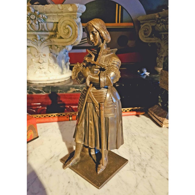 Marie d'Orléans, St Joan of Arc, 1800s, Bronze For Sale - Image 13 of 16