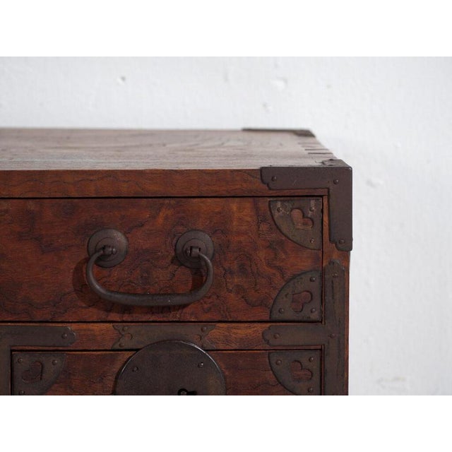 Wood Antique Tansu Storage Chest of Drawers For Sale - Image 7 of 14