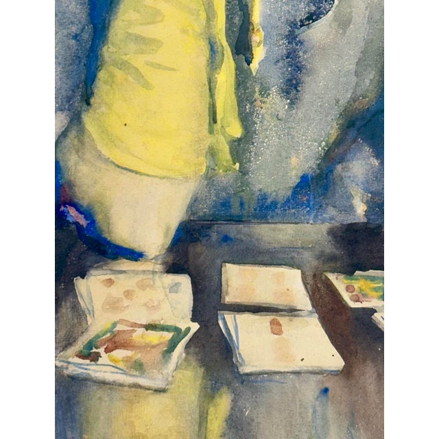 Paint American Ashcan School Watercolor Painting Circa 1920 by Louise Buckingham Mansfield. For Sale - Image 7 of 11