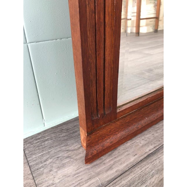 Vintage French Mirror in Carved Oak Frame, 1930s For Sale - Image 12 of 18