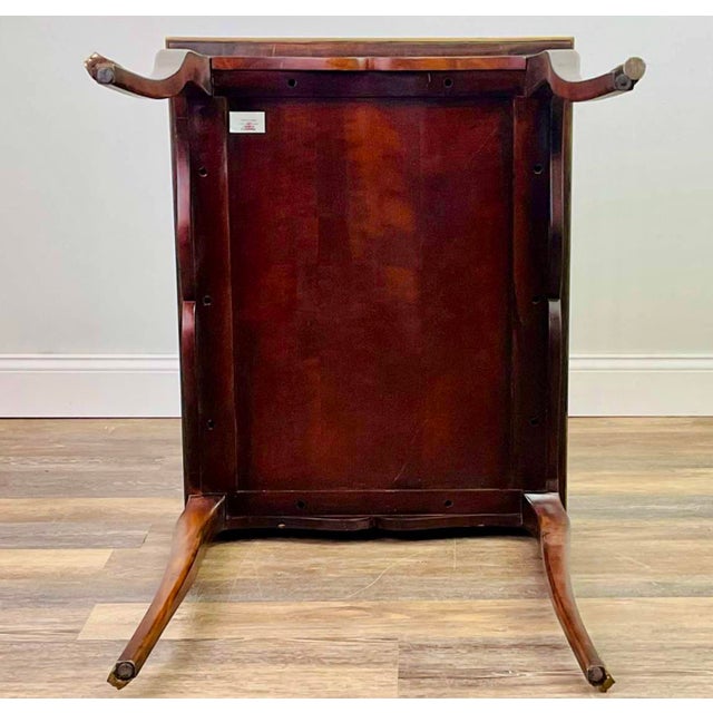 Ralph Lauren “Cannes” French Mahogany & Brass Side Table For Sale - Image 11 of 12