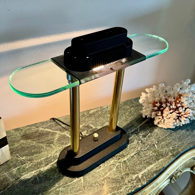 Postmodern Table Lamp attributed to Robert Sonneman, 1980s For Sale - Image 9 of 10