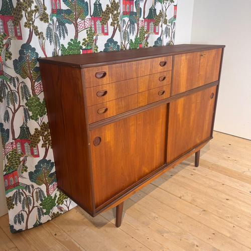 Danish Vertical Teak Sideboard, 1960s For Sale - Image 5 of 10