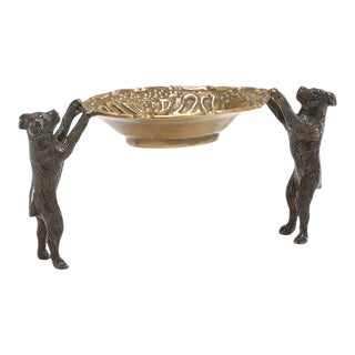 Wildwood Brass Dogs Bearing Dish For Sale