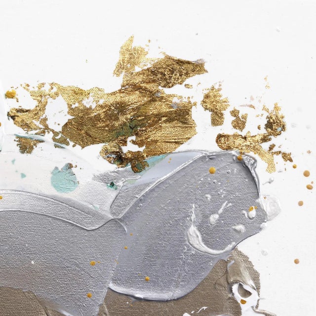 Modern "Sparkling Dream #3" Contemporary Minimalist Abstract Mixed-Media Painting by Zabel For Sale - Image 3 of 9