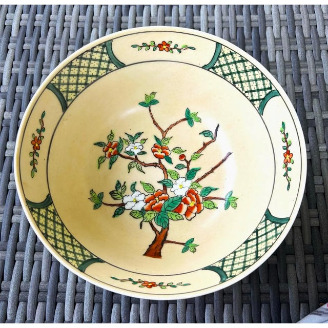 Chinese Hand Painted Apple Blossom Bowl For Sale - Image 4 of 9