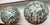 Heavy Mosaic Glass Decorative Orbs Set of 2 Coastal 4” Spheres For Sale - Image 4 of 5