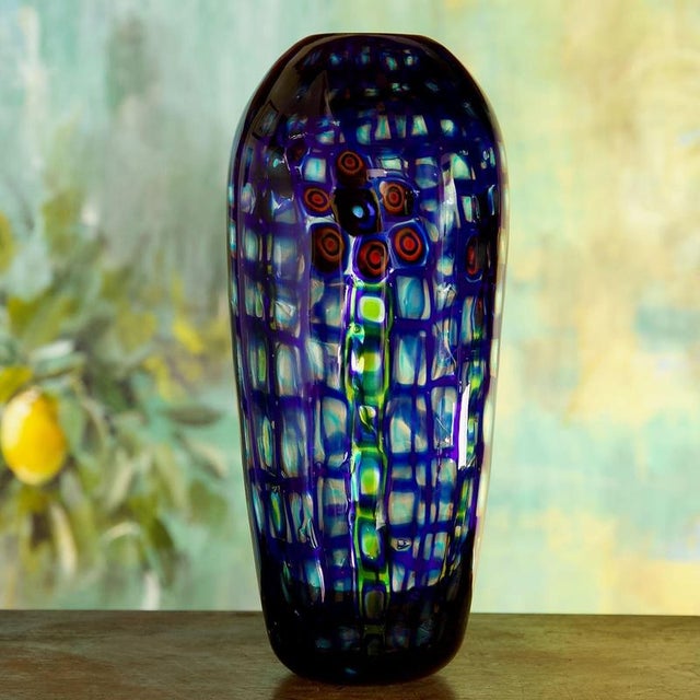 Vintage Murano Glass Vase with Murrine Romane by Carlo Scarpa, 1980 For Sale - Image 10 of 18