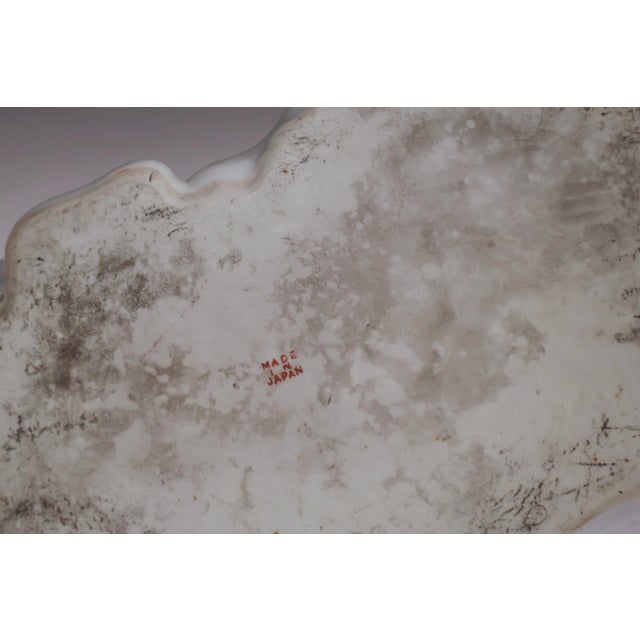 Ceramic Vintage Japanese Kutani Porcelain Sleeping Cat Figure Circa 1930 Large 10" For Sale - Image 7 of 9