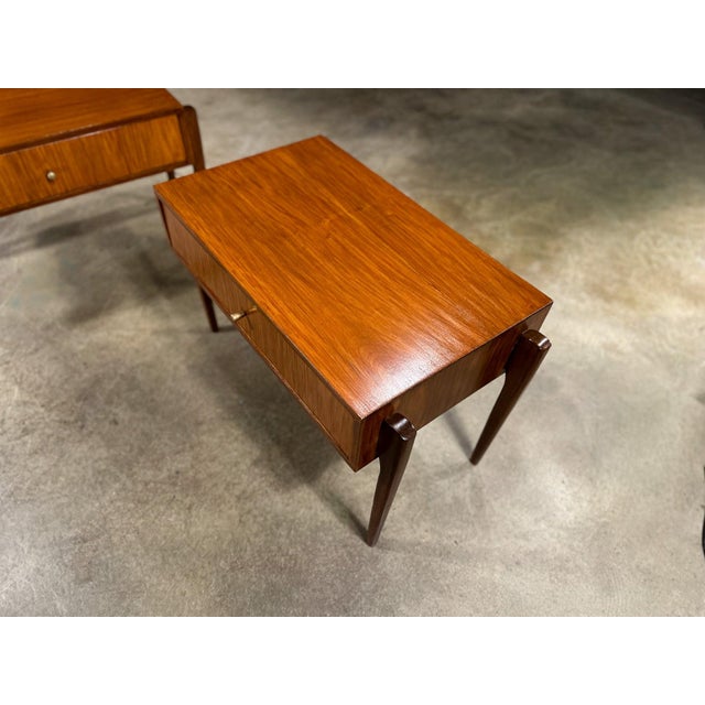 Pair of Brazilian Mid-Century Nightstands in Caviúna Wood, Brazil, 1950s For Sale - Image 11 of 15