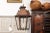 French French Copper Three-Light Hexagonal Lanterns with Glass Panels, US Wired - A Pair For Sale - Image 3 of 12