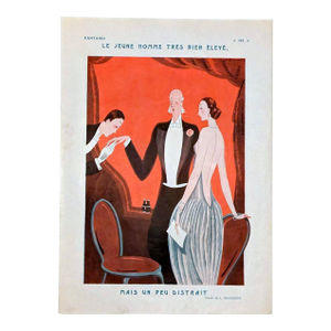Léon Bonnotte "Le Jeune Homme Très Bien Élevé" Fantasio 1924 Magazine Print