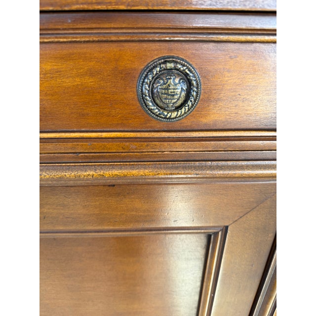 Sienna 1910 French Louis XVI Walnut Secretary Desk For Sale - Image 8 of 12