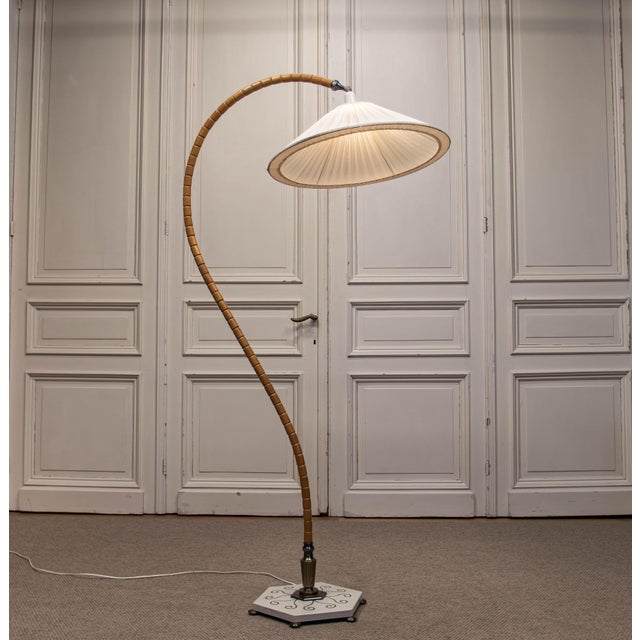 Vintage Swedish Grace Arc Floor Lamp, 1940s For Sale - Image 12 of 12