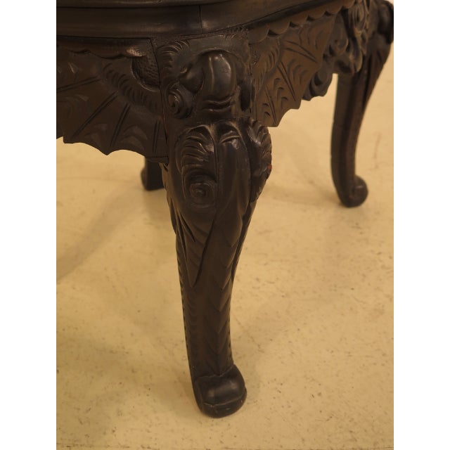 Antique Highly Carved Chinese Dragon Armchair | Chairish