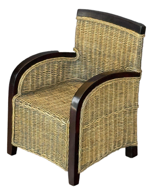 Child's Woven Wicker Lounge Chair From France