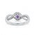 Amethyst Engagement Promise Ring • Twist Shank Cocktail Ring • Us 7 For Sale - Image 4 of 6