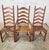 Set of 6 French Provincial Ladderback Dining Chairs With Rush Seats, Oak, Mid-Century For Sale - Image 11 of 18