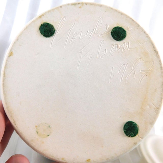 Clouds Folsom Ca White Floral Covered Jar For Sale In San Francisco - Image 6 of 6