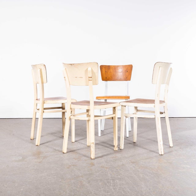Cream Bentwood Painted Dining Chairs from Thon, 1950s, Set of 6 For Sale - Image 8 of 18