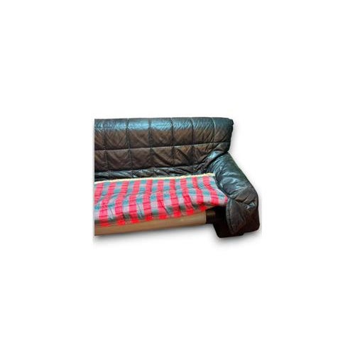 Vintage Coralba Sofa Bed in Black Leather and Light Fabric, 1970s For Sale - Image 8 of 9