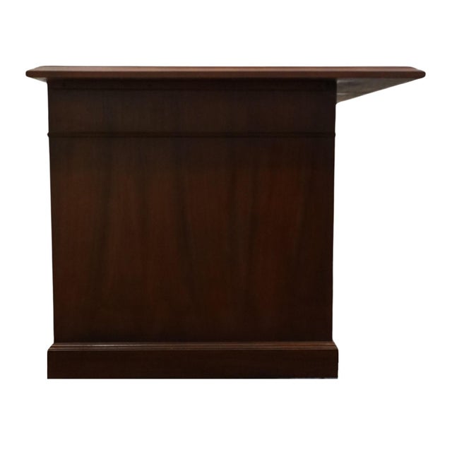Late 20th Century Kimball Furniture Solid Cherry Traditional Style 72" Executive Office Desk For Sale - Image 11 of 13