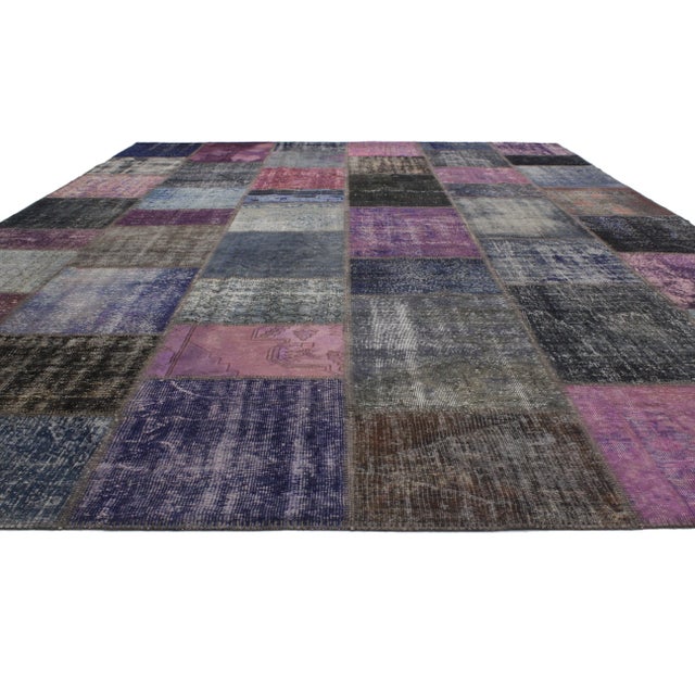 Mid 20th Century Oversized Vintage Patchwork Rug, 11'00 X 16'03 For Sale - Image 5 of 10