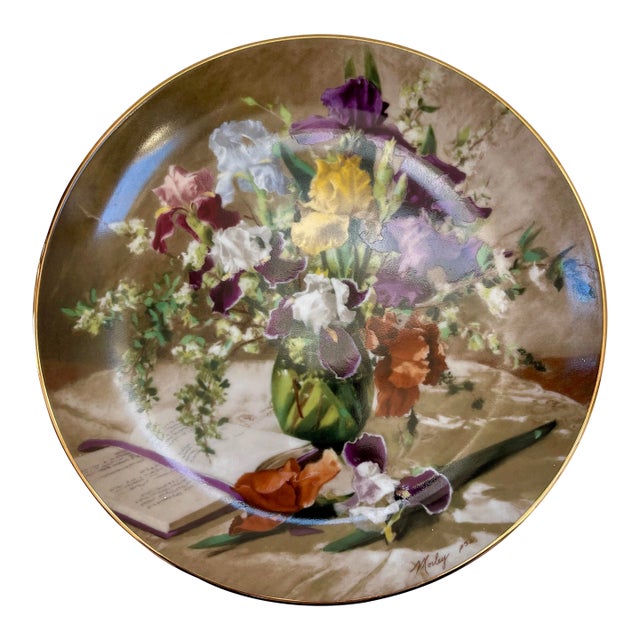 1989 French Country Style Veonne Morley Decorative Cabinet or Wall Plate For Sale