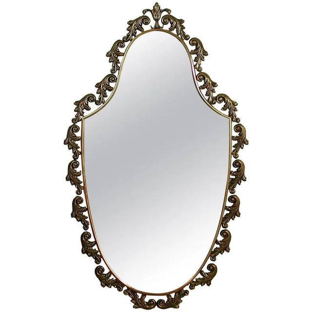 Mid-Century Italian Neoclassical Bronze Wall Mirror, 1950s For Sale - Image 10 of 10