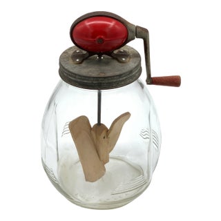 Dazey Paddle Butter Churn No 8 W/ Red Bulb on Top For Sale
