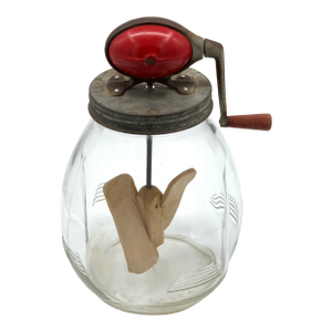Dazey Paddle Butter Churn No 8 W/ Red Bulb on Top