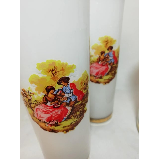 Baroque Vintage Cooler & Glasses, Set of 5 For Sale - Image 3 of 6