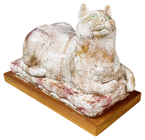Italian Modern Terracotta Cat by M. Moretto, 1980s