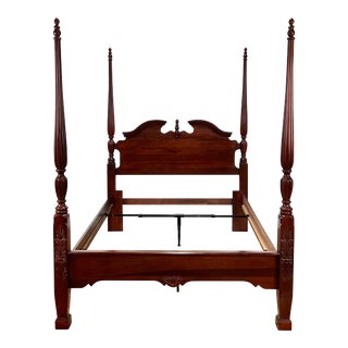 Kincaid Furniture General William Lenoir Cherry Queen Poster Bed For Sale