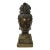 Vintage Bronze Patinated Bodhisattva Bust Buddha Metal Statue For Sale
