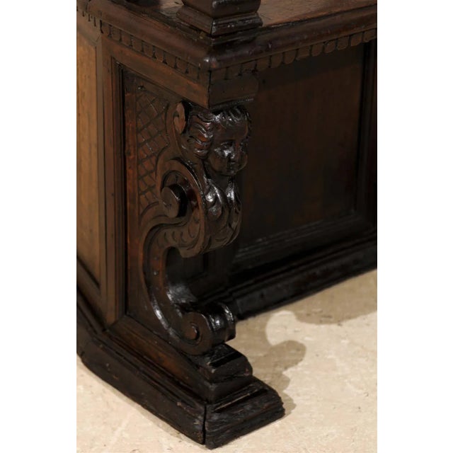 18th Century Italian Wooden Carved Round about Chair For Sale In Atlanta - Image 6 of 11