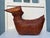Vintage Wicker Duck or bird with Bamboo Wood Beak Sculpture. Measures 16 inches long about 6 1/2 wide and 11 inches tall ....