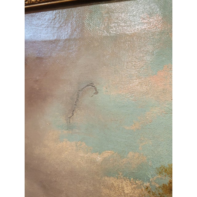 19th Century Signed Antique Farmscape Oil Painting, Framed For Sale In Philadelphia - Image 6 of 10