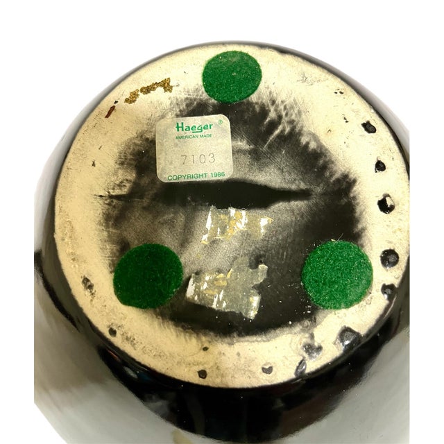 1980s Vintage Haeger Chrysanthemum Ceramic Vase For Sale - Image 5 of 5