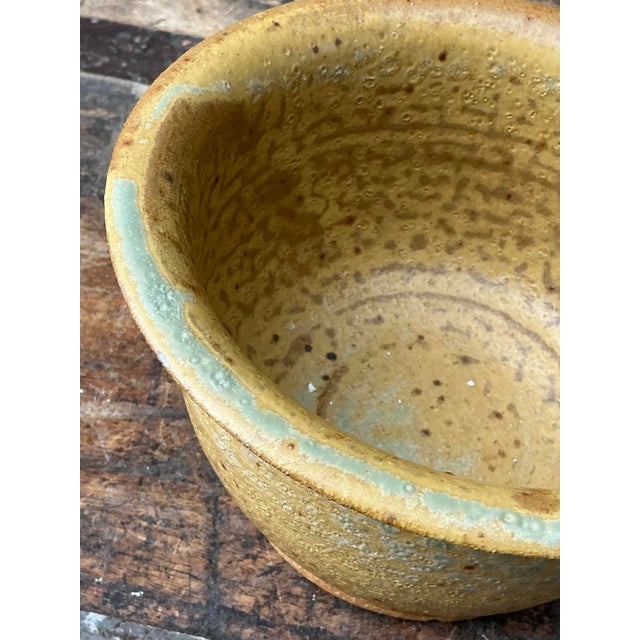 Ceramic Vintage Original Studio Pottery Speckled Bowl For Sale - Image 7 of 12