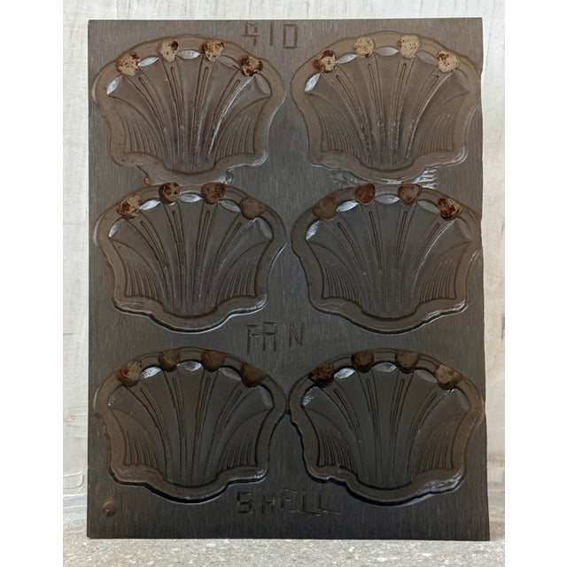 Mid 20th Century Vintage Carved Wood Nautical Scalloped Shell Architectural Factory Mold, Wall Art, Unique Housewarming/Hostess Gift For Sale - Image 5 of 12