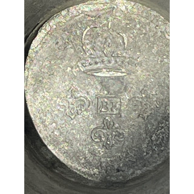 Vintage French Flower Frog Vases with Pewter Holders, 1960s, Set of 2 For Sale - Image 17 of 18